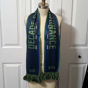 Seattle Soccer Emerald City Supporters Scarf ECG 2005-2010, Blue & Green
